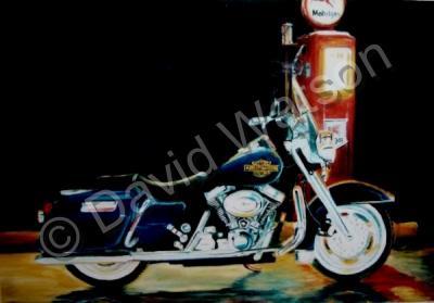 My Art - Harley Davidson And Mobilgas - Oils