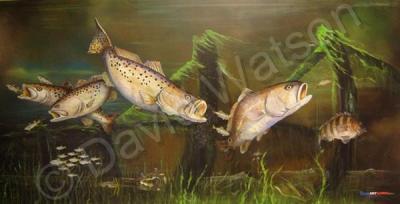 My Art - Speckled Sea Trout - Mixed Media