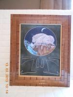 Joe Watkins Wildlife Artwork Matted  Framed-52 - Wood Woodwork - By Larry Niekamp, Framing Woodwork Artist