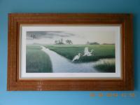 Jerry Raedeke Artwork Matted   Framed- 62 - Wood Woodwork - By Larry Niekamp, Framing Woodwork Artist