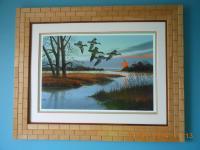 Jerry Raedeke Artwork Matted  Framed-66 - Wood Woodwork - By Larry Niekamp, Framing Woodwork Artist