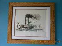 Raphael Del Rio Artwork Matted  Framed-70 - Wood Woodwork - By Larry Niekamp, Framing Woodwork Artist