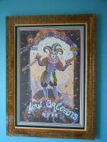 Mardi Gras 2004 Poster78 - Wood Woodwork - By Larry Niekamp, Framing Woodwork Artist