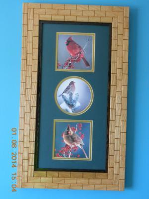 1 Tiles - Bird Wildlife 111 - Wood