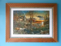 Jim Hansel Artwork Matted  Framed-72 - Wood Woodwork - By Larry Niekamp, Framing Woodwork Artist