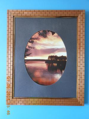 1 Tiles - Steve Gurley Artwork Matted  Framed-103 - Wood