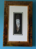 Sandra Santara Artwork Matted  Framed 153 - Wood Woodwork - By Larry Niekamp, Framing Woodwork Artist