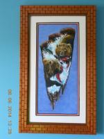 Sandra Santara Artwork Matted  Framed-165 - Wood Woodwork - By Larry Niekamp, Framing Woodwork Artist