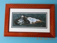 Sandra Santara Artwork Matted  Framed-179 - Wood Woodwork - By Larry Niekamp, Framing Woodwork Artist