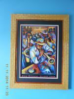1 Tiles - Margaret Slade Kelly Artwork Matted  Framed-68 - Wood