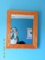 1 Tiles - 14 X 11 Framed Mirror- 40 - Wood