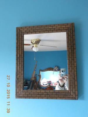 1 Tiles - Framed Mirror 11 X 14-42 - Wood