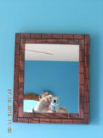 Framed Mirror 8 X 10--191 - Wood Woodwork - By Larry Niekamp, Framing Woodwork Artist
