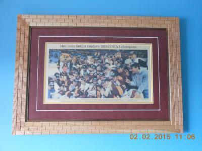 1 Tiles - Minnesota Gopher 2002-2003 Ncaa Hockey Chanpions274 - Wood