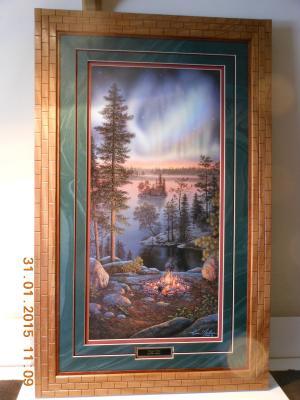 1 Tiles - Kim Norlien Artwork Matted  Framed-141 - Wood