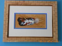 Sandra Santara Artwork Matted  Framed-172 - Wood Woodwork - By Larry Niekamp, Framing Woodwork Artist