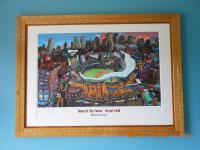 Michael Birawer Artwork Matted  Framed-82 - Wood Woodwork - By Larry Niekamp, Framing Woodwork Artist