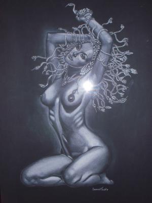 Black And White - Cobra Queen - Pastel