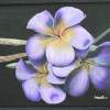 Purple Plumeria - Oil Paintings - By Sunanta Deangdeelert, Flower Painting Artist