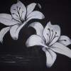 Beautiful Lilies - Acrylic Paintings - By Sunanta Deangdeelert, Flower Painting Artist