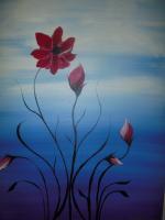 Good Morning Darling - Acrylic Paintings - By Sunanta Deangdeelert, Flower Painting Artist