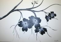 Dogwood Darling 9 - Acrylic Paintings - By Sunanta Deangdeelert, Flower Painting Artist