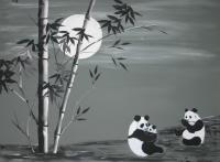 Black And White - Happy Holiday - Acrylic