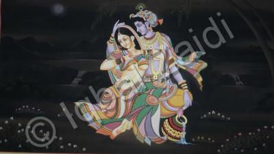 Raas Leela - Raas Leela - Oil And Gold Work On Canvas