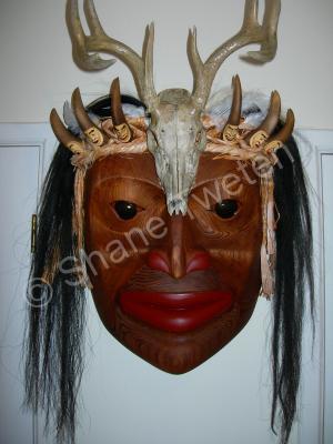 Northwest Coast - Shaman King Portrait Mask - Western Red Cedar