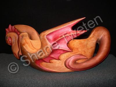 Celtic - Dragon Bowl And Ladle - Western Red Cedar