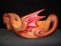 Dragon Bowl And Ladle - Western Red Cedar Sculptures - By Shane Tweten, Mythological Sculpture Artist