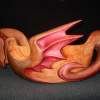 Dragon Bowl And Ladle - Western Red Cedar Sculptures - By Shane Tweten, Mythological Sculpture Artist