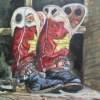Boots - Acrylic  Canvas Paintings - By Celena Walker, Still Life Painting Artist