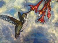 Hummingbird - Acrylic Board Paintings - By Celena Walker, Nature Painting Artist