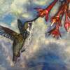Hummingbird - Acrylic Board Paintings - By Celena Walker, Nature Painting Artist