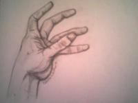 Still Life - My Hand - Pencil  Paper