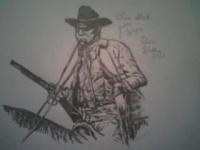 Cowboys - True Grit-John Wayne - Pencil  Paper