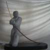 Tripod - Carlow Blue Limestone  Willow Sculptures - By Alan Gallett, Figurative Abstract Sculpture Artist