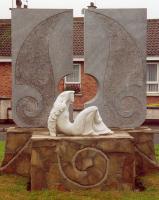 Daughter Of Lir - Stone Sculptures - By Alan Gallett, Figurative Abstract Sculpture Artist