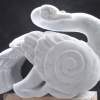 Swan - Carrara Marble Sculptures - By Alan Gallett, Figurative Celtic Sculpture Artist