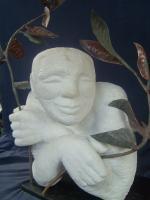 Of Artist - Green Man - Carrara Marble