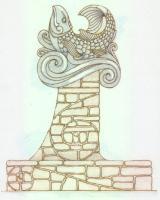 Salmon Of Knowledge - Concept Design Sculptures - By Alan Gallett, Figurative Celtic Sculpture Artist