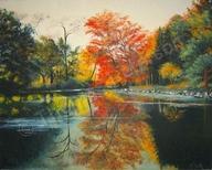 Outdoor - Campus Lake - Oil On Canvas