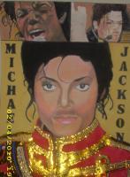 Michael Jackson - Acrylic And Colored Pencil Mixed Media - By Rita Thompson, Famous Person Mixed Media Artist