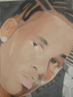 Famous Person - R Kelly In Concert - Acrylic And Colored Pencil