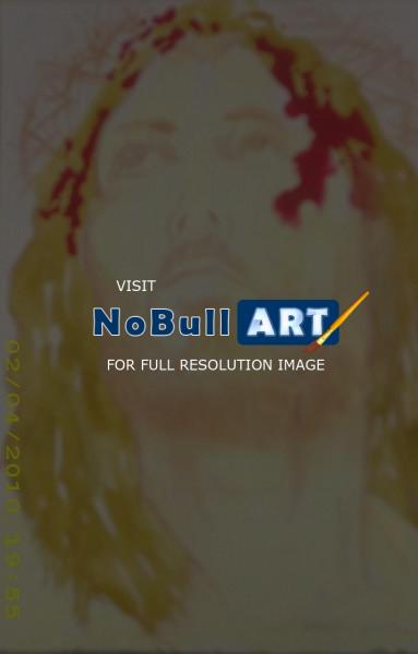 Spiritual Art - Jesus The Christ - Watercolor And Colored Pencil