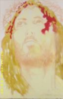 Jesus The Christ - Watercolor And Colored Pencil Mixed Media - By Rita Thompson, Christian Art Mixed Media Artist