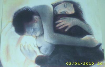 Love Series - Hold Me Forever - Oil Pastel