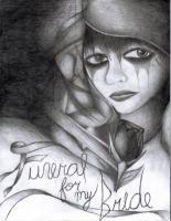 A Funeral For My Bride - Pencil  Paper Drawings - By Dyamond Denmark, Black  White Drawing Artist