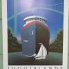 1000 Islands Poster Print - Air Brush Printmaking - By Robert Darcy, Art Deco Printmaking Artist